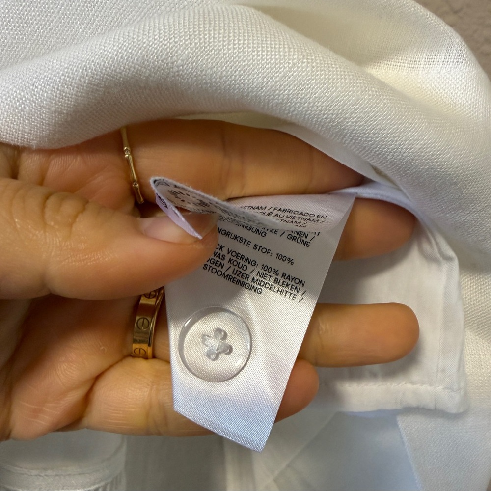 NWOT Reformation Everett Linen Midi Dress White A-Line Summer Vacation 8 Bridal - Picture 10 of 11